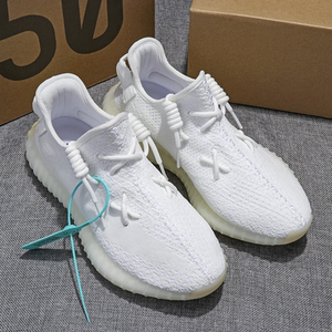 椰子鞋350官网正品纯白色莆田过毒夏季运动休闲透气鞋子男鞋潮鞋