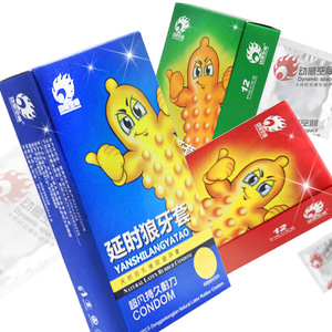 正品动感空间避孕套12只延时狼牙套颗粒螺纹款计生成人用品安全套