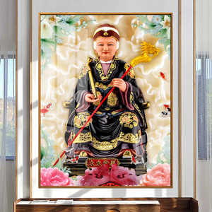 十字绣黑妈妈2022新款客厅地仙黑老太太九顶铁刹山手工线绣钻石画