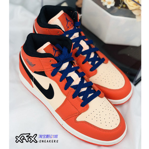 air jordan 1 mid,aj1最丑5大配色 air jordan 1 mid aj1 中帮 尼克斯 小扣碎 蓝橙 休闲鞋852542-80