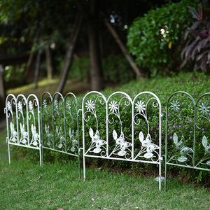 铁艺围栏花园小篱笆庭院栅栏阳台隔断白绿色装饰户外矮花圃装饰