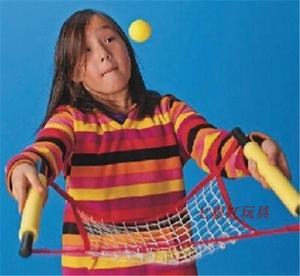 促销卡乐咪手网弹弹球幼儿园儿童感统器材抛接玩具传接球弹力球