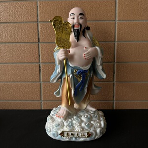 新品赤脚大仙神像12寸16寸赤脚大罗仙佛像客厅工艺品家居仿瓷摆件