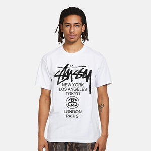 stussy短袖男2021夏季新款纯棉斯图西世界巡游潮流短袖t恤男女款