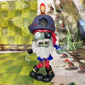 散装正版植物大战僵尸玩具手臂可动14厘米鹦鹉船长海盗僵尸公仔