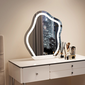 梳妆台化妆镜智能led灯 云朵镜台式异形镜子卧室桌面穿衣镜美妆镜