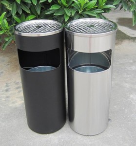 酒店烟灰柱户外垃圾桶大堂吸烟区筒烟灰皿箱立式烟头收集器公共