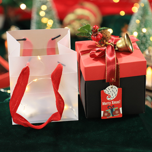 平安夜苹果礼盒圣诞节礼物装饰高档爆炸糖果盒子创意平安果包装盒