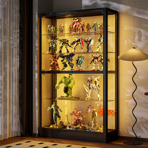 乐高柜子手办展示柜摆件装饰品陈列柜带灯玻璃透明防尘玩具模型柜