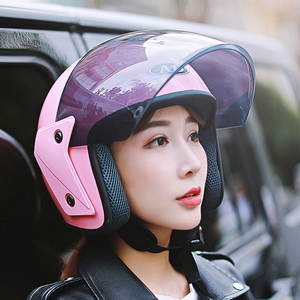 电车头盔冬夏两用可拆卸电动车女可爱大人全包情侣款纯色简易防雾