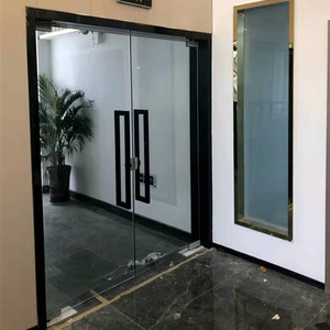 成都钢化玻璃门地弹门铺面平开门商铺推拉门自动感应门玻璃隔断