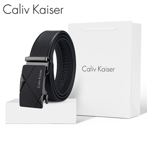 正品CK皮带男士真皮自动扣2024新款CalivKaiser年轻人牛皮裤腰带