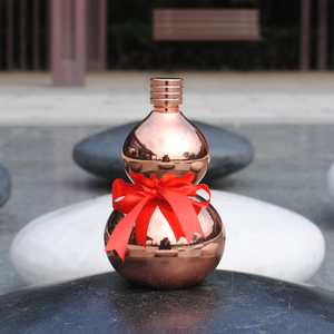 家用葫芦酒壶304不锈钢葫芦形水壶便携随身酒罐装酒空瓶水杯老式