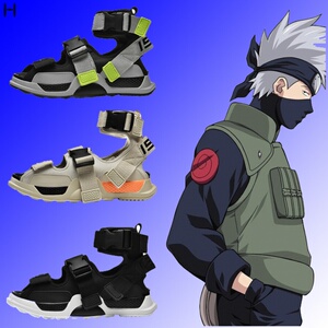 夏季学生潮男动漫罗马运动越南凉鞋火影忍者卡卡西鸣人室外穿拖鞋