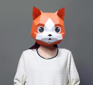 生肖卡通.牛年牛面具装饰服装脸部纸模头套游戏公司年会表演道具