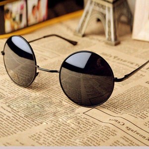 超小圆形镜片墨镜
