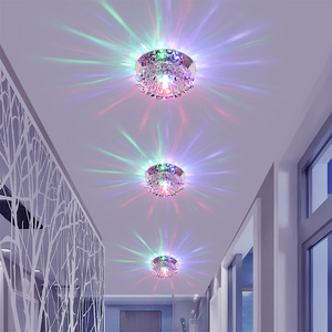 家用客厅孔灯 LED嵌入式吊顶射灯水晶走廊过道灯可调中性三色筒灯