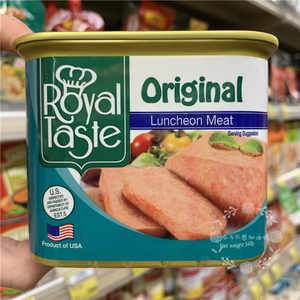 香港代购 美国royal taste皇滋味午餐肉即食火腿午餐肉罐头340g