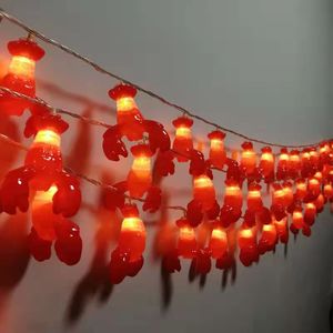 led发光龙虾灯串小彩灯夜市摆摊装饰灯烧烤店小龙虾店布置氛围灯