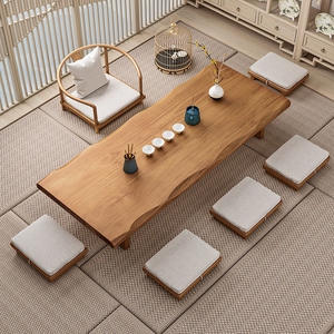 实木日式茶几客厅榻榻米茶桌椅组合简约现代禅意飘窗桌小户型矮几