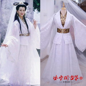经典影视剧新白娘子传奇赵雅芝白素贞仙女七夕唯美演出服白蛇古装