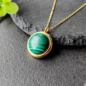 孔雀石项链天然