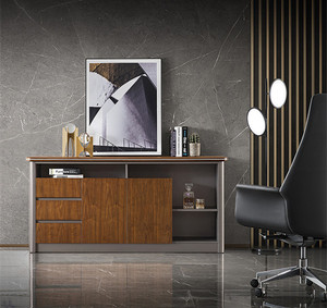 格诺瓦文件柜资料柜茶水柜办公室矮柜子储物柜隔断地柜木质边柜