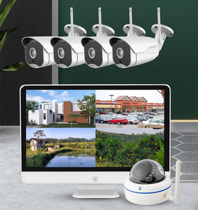 监控器全套设备套装高清poe监控设备4路家用安防360度无死角夜视