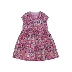 fendi/芬迪 童装女童花朵连衣裙花边百褶下摆甜美公主无袖裙