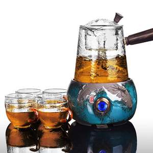 美的生活蒸汽煮茶器煮茶壶玻璃普洱蒸茶器电陶炉家用煮茶炉黑茶白