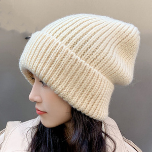 羊绒帽子女士秋冬季韩版日系百搭毛线帽潮护耳保暖针织月子帽冷帽
