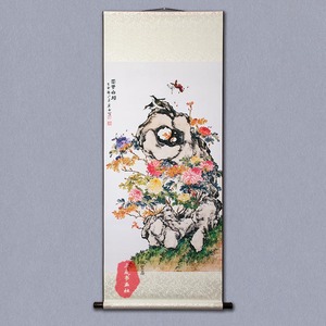 居廉 富贵白头图 清代吉祥花鸟画卷轴仿古国画微喷复制画装饰挂轴