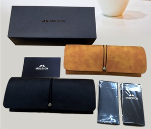 陌森正品原装2020新款太阳镜盒专柜款黑色近视眼镜盒包邮