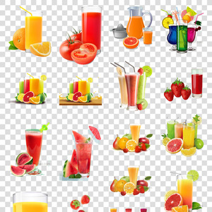 果汁图片橙汁西瓜汁饮料素材免抠图片大全草莓饮料弥猴桃桔子