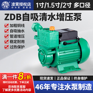 广东凌霄牌水泵1ZDB35/45/65型自吸清水泵家用自来水增压泵抽水机