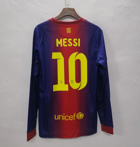 1213巴萨主场长袖球衣联赛版10号梅西11号内马尔苏亚雷斯足球服男