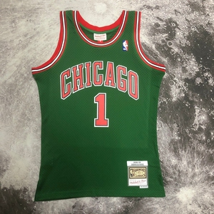 球衣公牛队罗斯mn 复古1号jordan23圣帕特里克环保周网眼