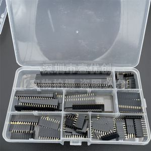 120pcs 2.54mm单排母插针插座连接器PCB线路板组合套件