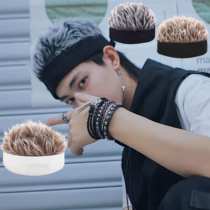 男士假发全头套男式短发帽子一体时尚冬季男网红同款直播创意道具