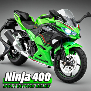 川崎ninja忍者400摩托车模型合金机车模型跑车儿童玩具男生礼物