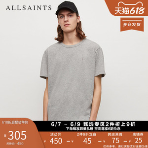 allsaints男士短袖t恤羊头刺绣上衣运动休闲2022年夏季新款md006w