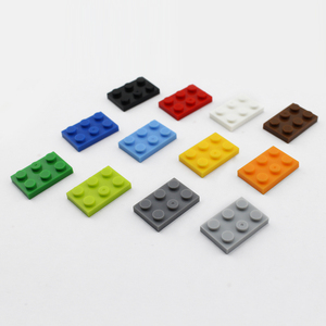 乐高小颗粒拼装diy积木配件兼容启蒙星钻3021零件 2x3矮片6孔