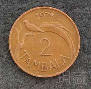 非洲-马拉维-1975年2坦巴拉-稀少-外国硬币-流通美品