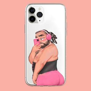 油腻大叔自信自拍搞笑适用苹果13手机壳iphone12promax/11/xs透明