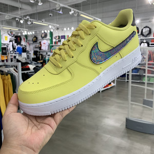 洋桃美国代购air force 1 af1 空军一号黄白色板鞋魔术粘勾 直邮