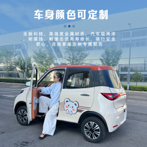 新款电动四轮车家用小型女士代步新能源汽车油电两用低速轿车新款