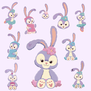 迪士尼stellalou星黛露贴纸可爱行李箱笔记本电脑水杯贴纸防水