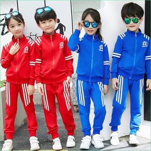 红色校服套装秋季小学生厦门市秋冬装班服山东儿童新款春秋顺