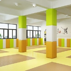 幼儿园跆拳道馆柱子舞蹈训练房游乐园软包贴婴儿童床头防撞墙自粘