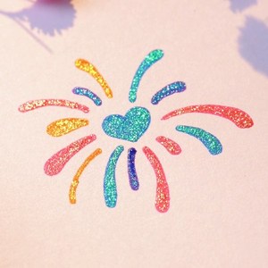 六品堂画画极光爆闪变色小星星啫喱笔细星星笔1.2mm荧光笔正品